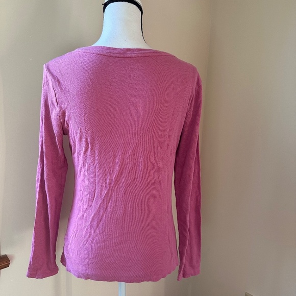 *TIME AND TRU* Pink Fashion Long Sleeve Top Size Medium (8-10) - Picture 4 of 8